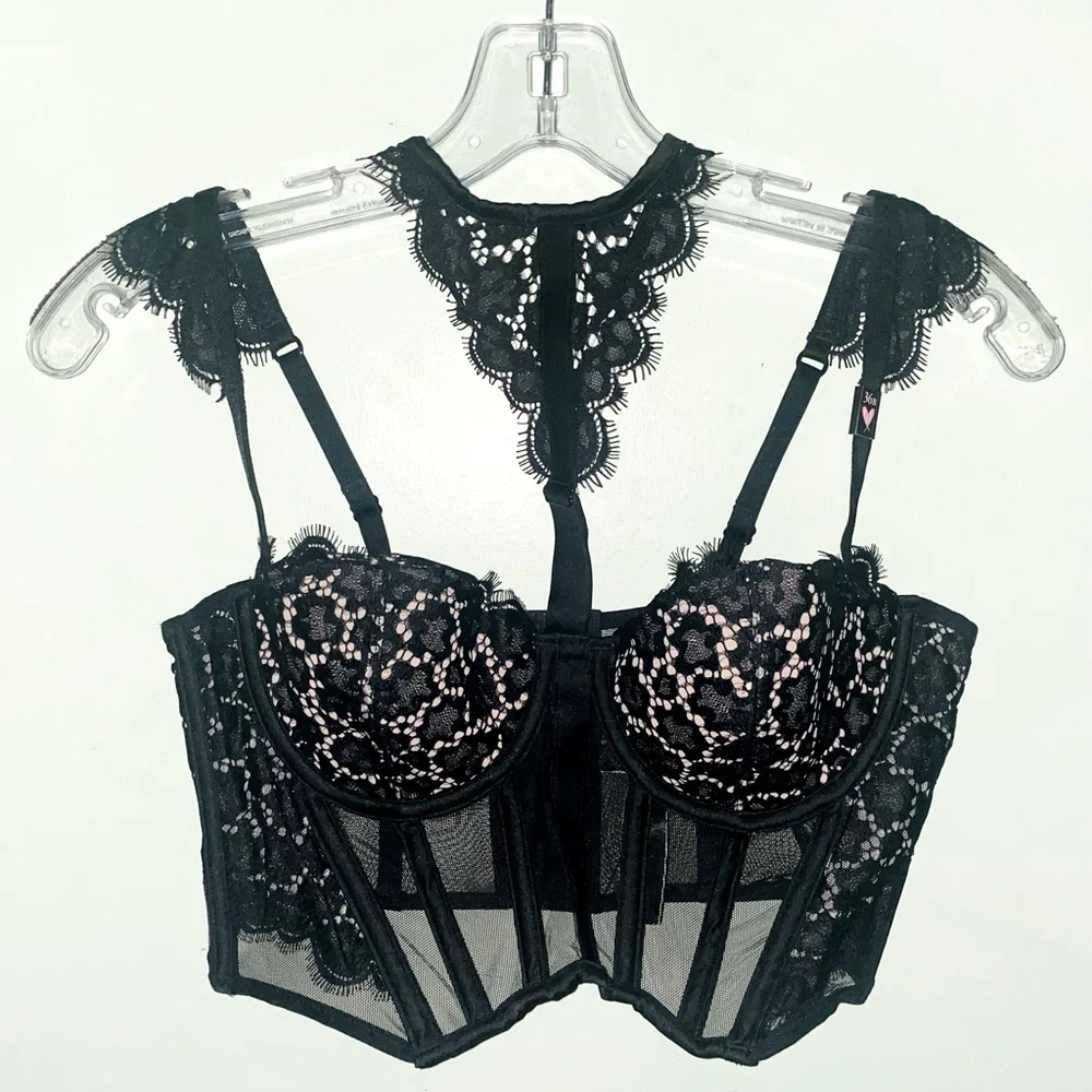 Victoria's Secret Very Sexy Longline Halter Lace Corset Top (NWT) - Picture 3 of 16